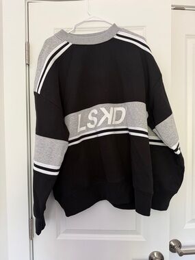 Men's LSKD Black & Gray Crewneck Sweatshirt